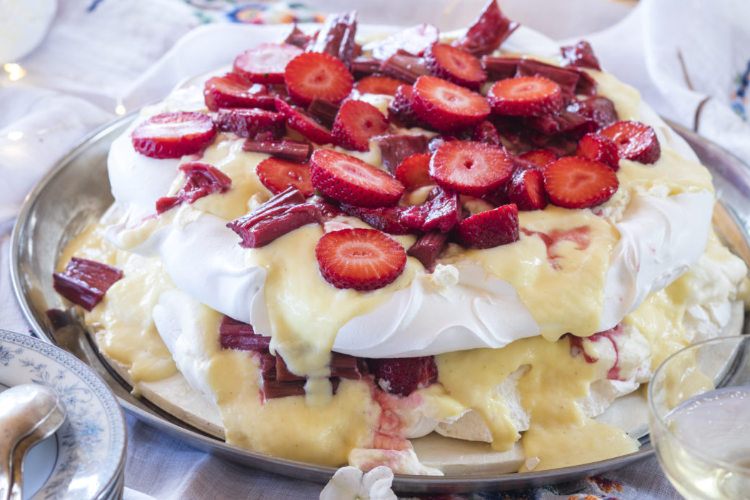 Nici Wickes’ Rhubarb & Custard Pavlova
