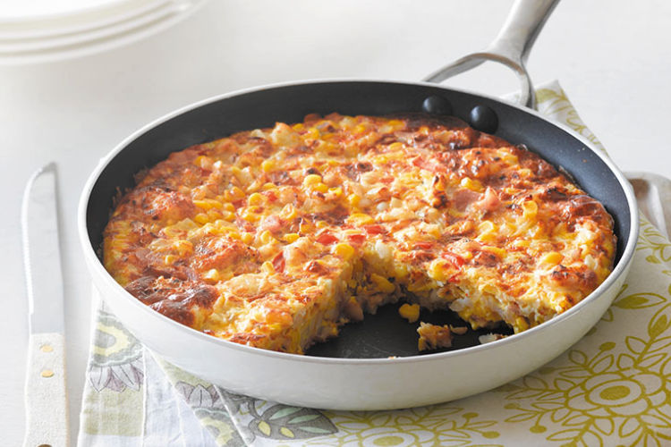 Hash Brown Potato Cake with Capsicum & Corn | I Love Eggs