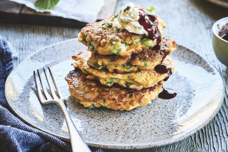 Pea and Parmesan Fritters | NZ Eggs | Fritter Recipes