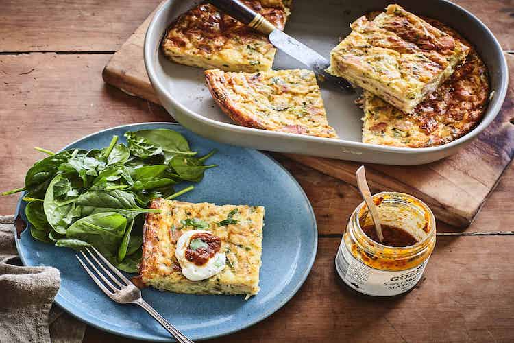 One Bowl Cheesy Ham Bake