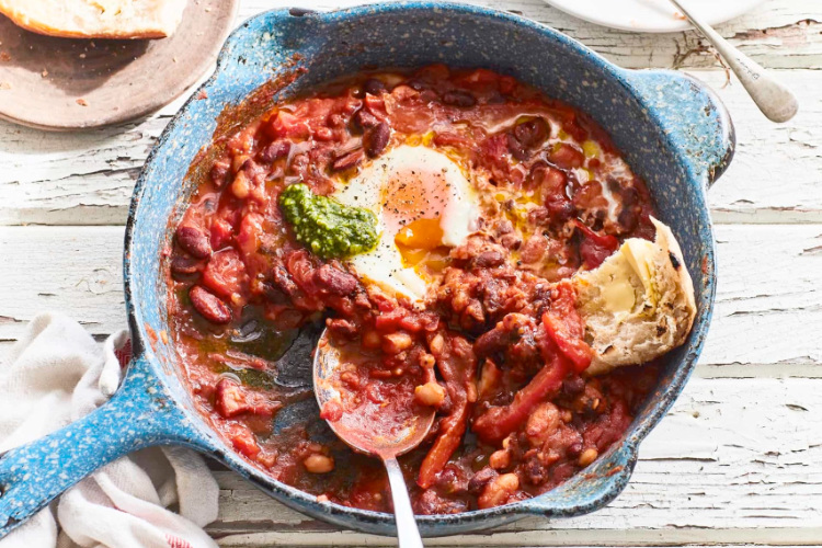 Spicy Beans with Soft Eggs | NZ Eggs | Recipes