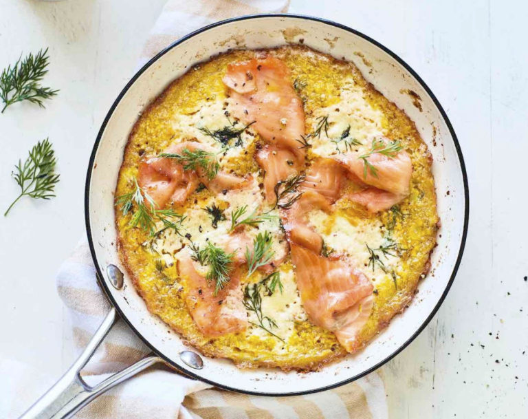 Salmon, Cream Cheese and Dill Frittata