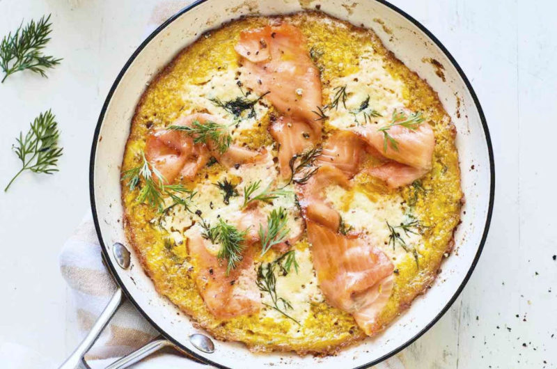 Salmon, Cream Cheese and Dill Frittata