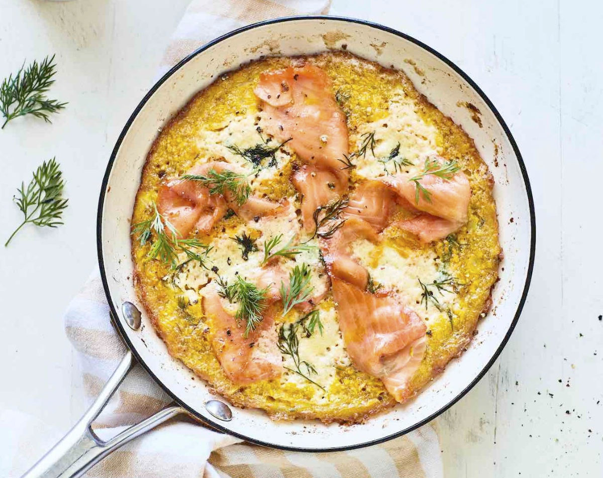 Salmon, Cream Cheese and Dill Frittata by Nici Wickes | NZ Eggs