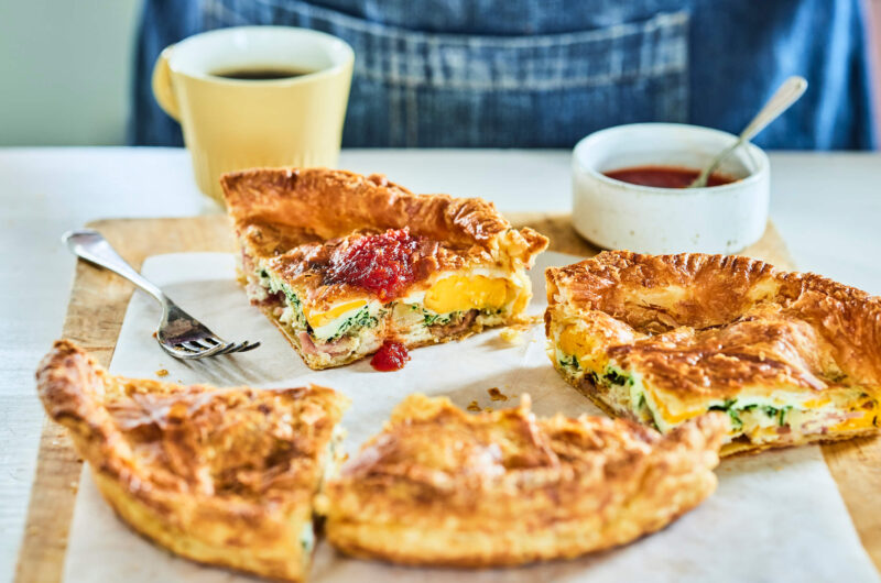 Air Fryer Bacon & Egg Pie 