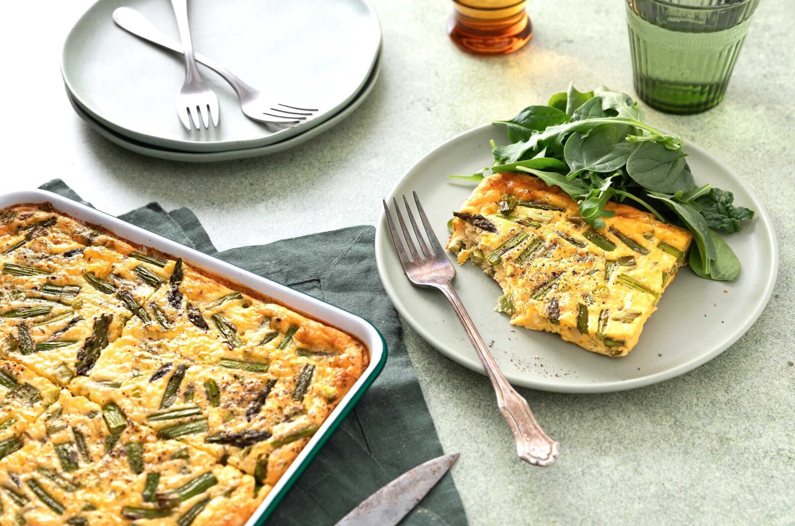 Crustless Asparagus Quiche
