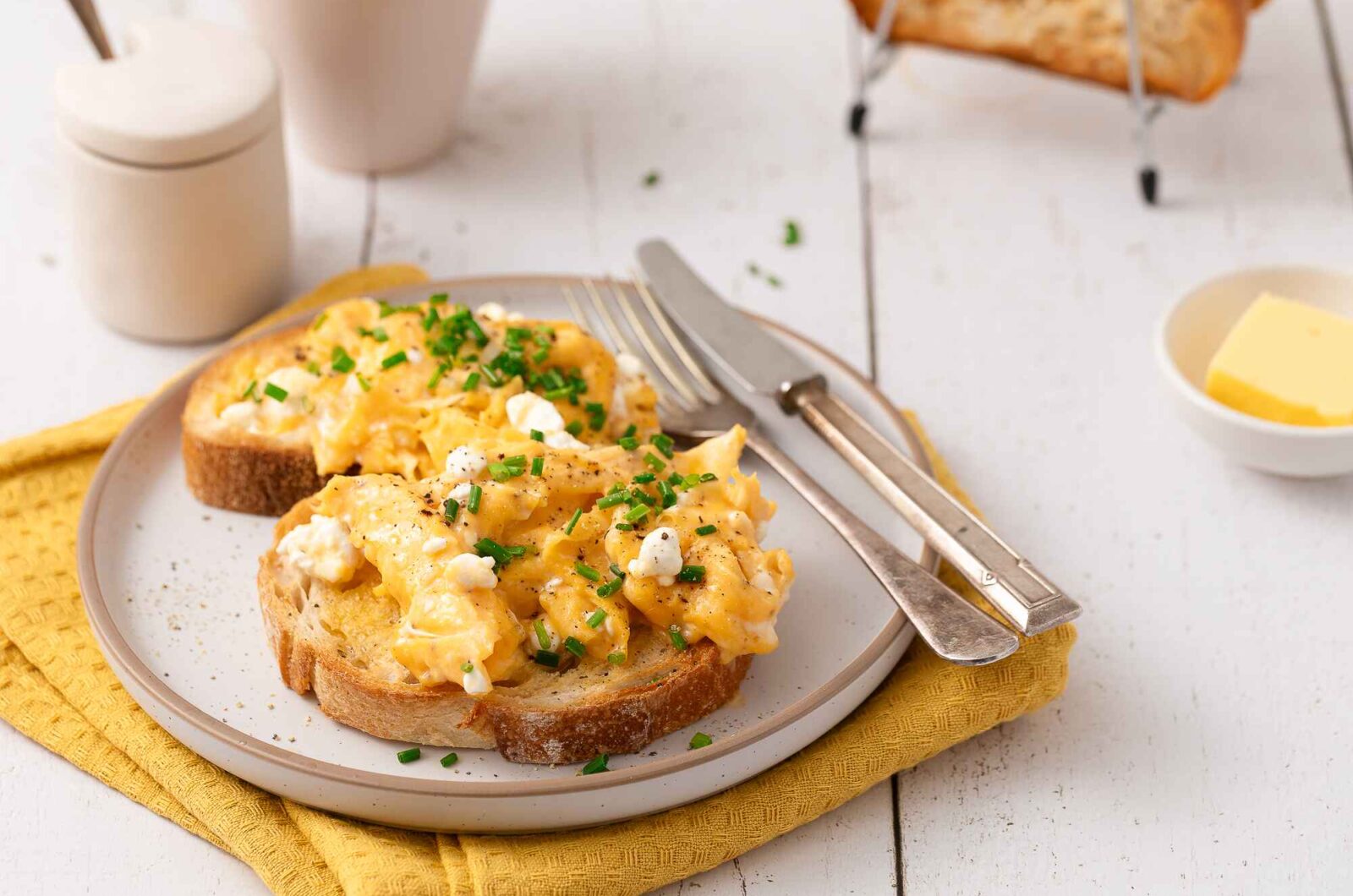 Creamy Cottage Cheese Scrambled Eggs 